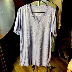 Blue pinstripe vneck